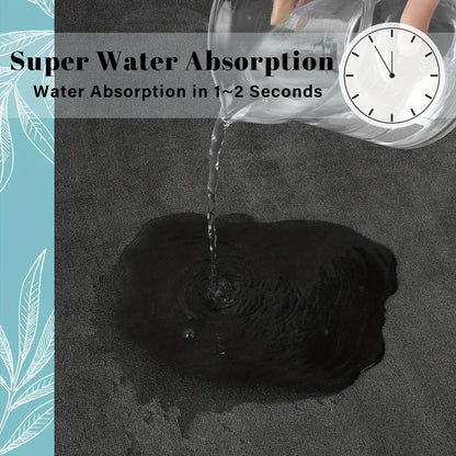 Thickened bathroom absorbent mat simple door dirt-resistant mat home kitchen mat quick-drying foot mat non-slip entry mat