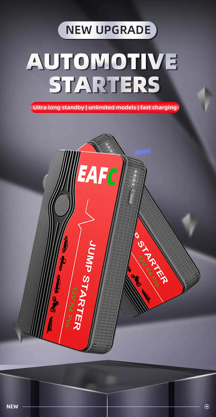 EAFC 12V Car Jump Start 600A-2000A Car Battery Starter Booster Auto Starting Device Emergency Start Portable Power Bank
